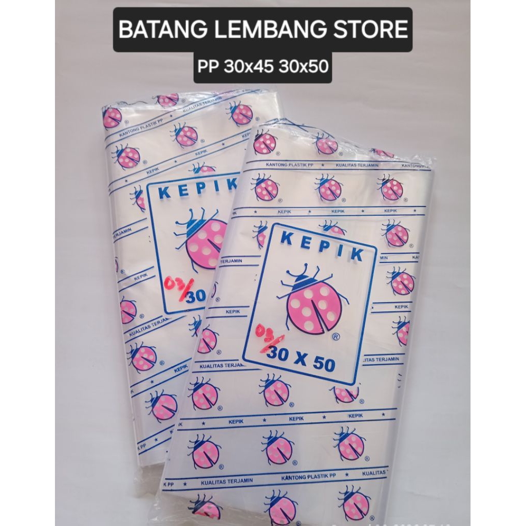 Plastik PP Bening KEPIK Ukuran 30x45 30x50