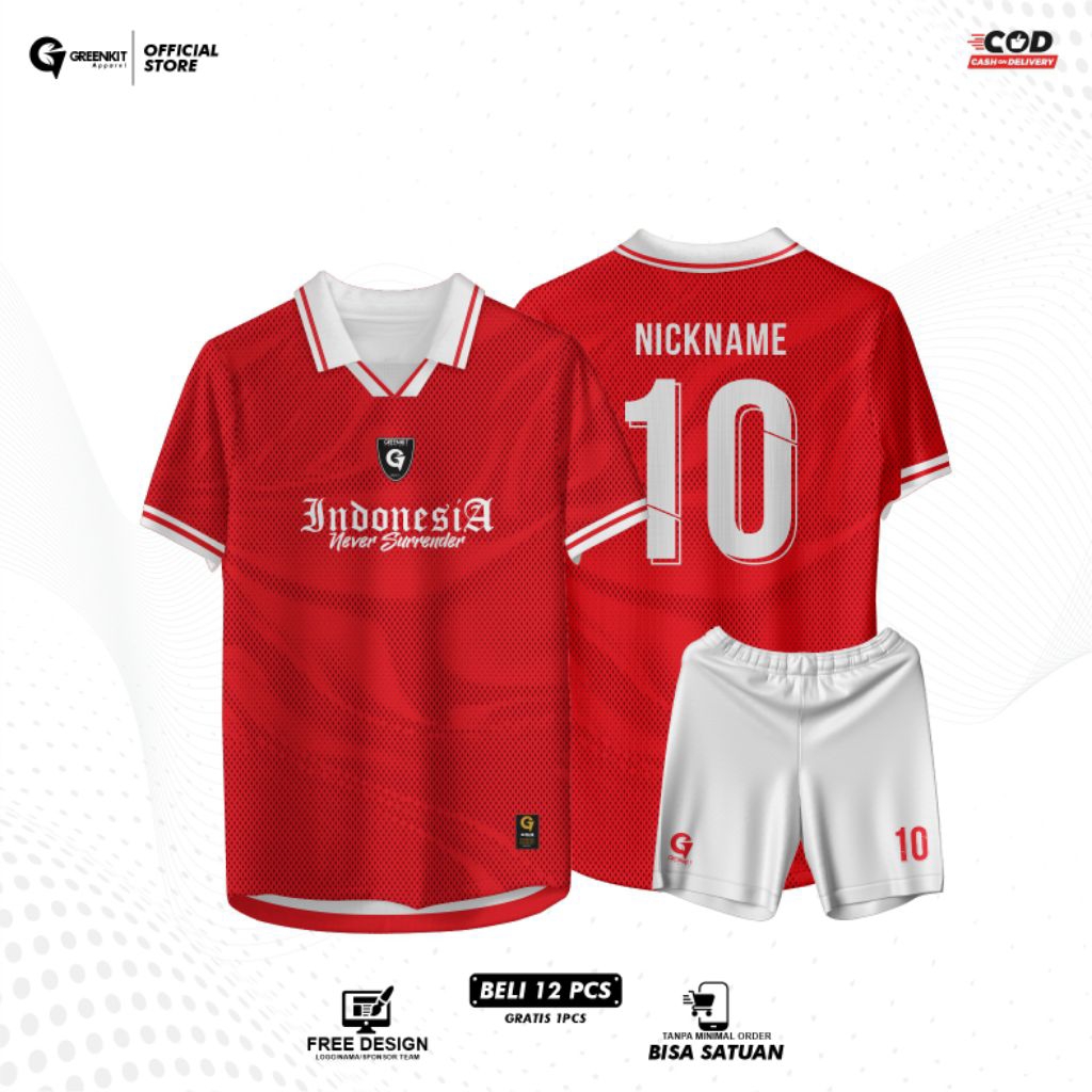 jersey custom sepak / futsal terlaris 2026 bisa request nama dan nomor