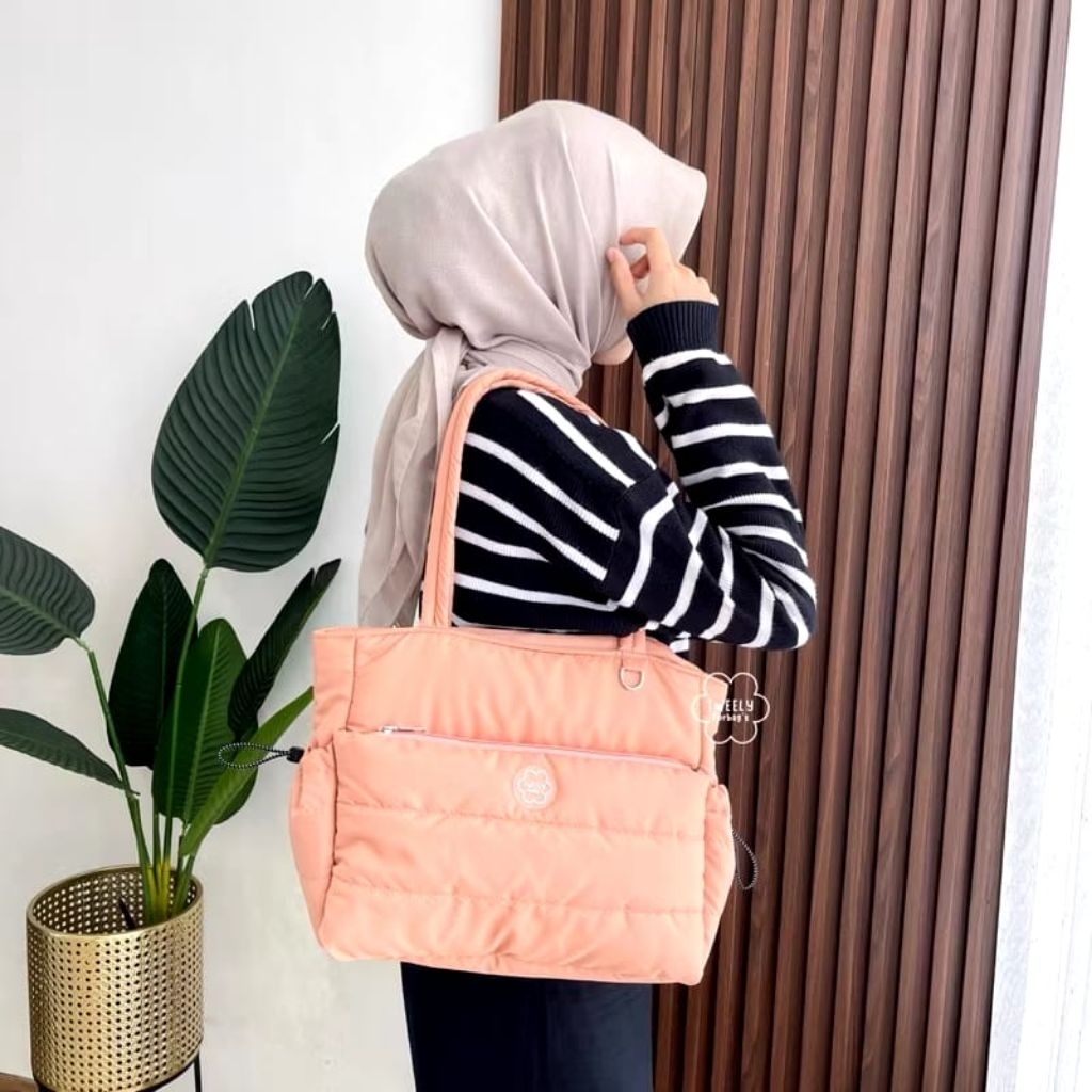 Tas Tote Bag Wanita Tweely Vonny Kekinian Daily Activity