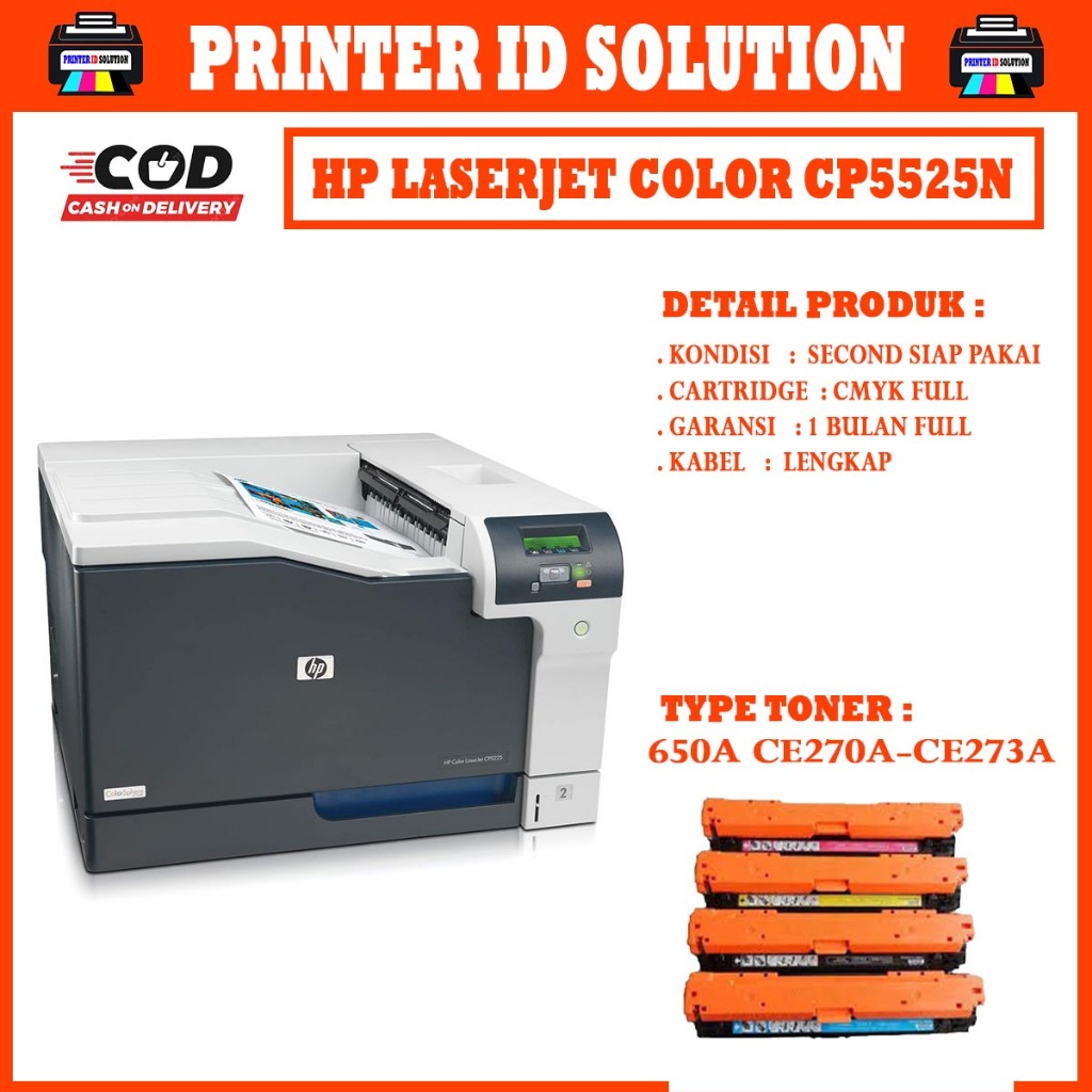 PRINTER HP COLOR LASERJET CP5525N CP5525DN PRINTER A3 COLOR