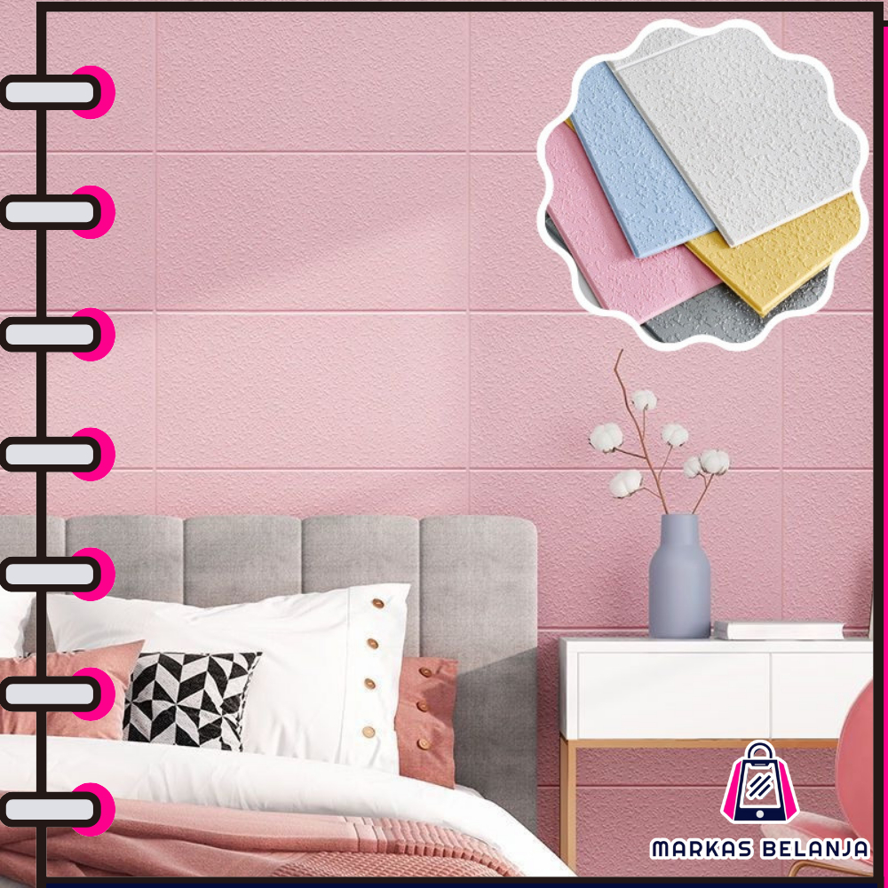 MARKAS Wallpaper Dinding Foam 3D Sticker Wall Decoration Dekorasi Rumah Wallpaper Atap Plafon S1206
