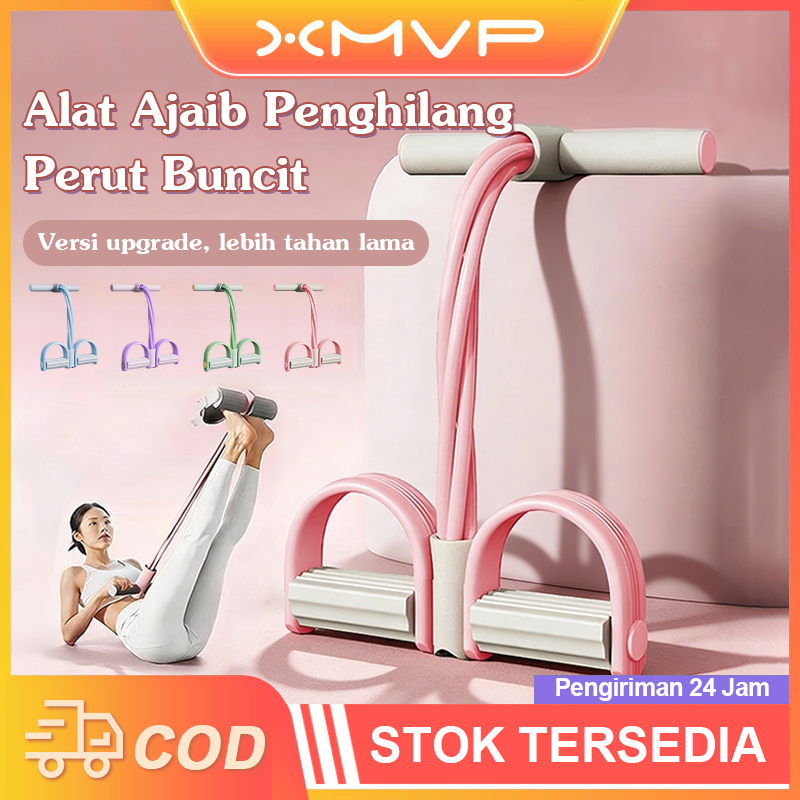 XMVP. Tummy Trimmer Fitness 4 Tali 6 Tali Alat Olahraga Pengecil Perut Alat Olahraga Di rumah Karet 
