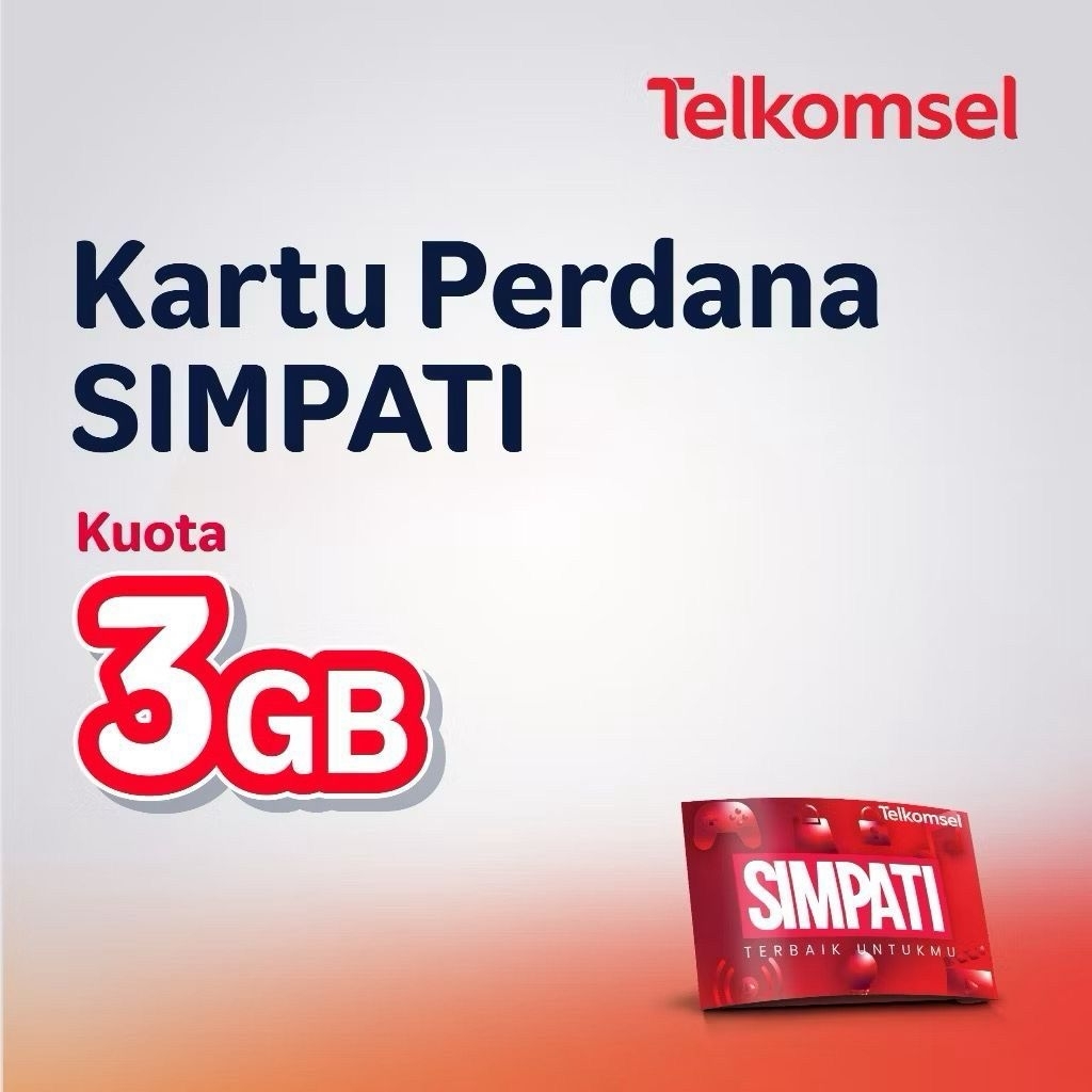 Kartu Perdana Simpati Telkomsel 3GB Kuota Nasional || Kartu Simpati 3Gb 1 Bulan
