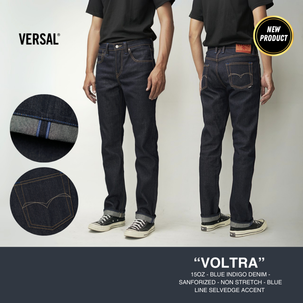 Versal The Finest - VOLTRA 15oz Blue Indigo Denim (Ready Stock)