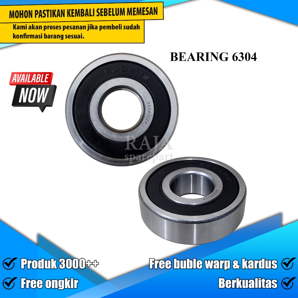 6304 BANTALAN BEARING / LAKER / BEARING 6304