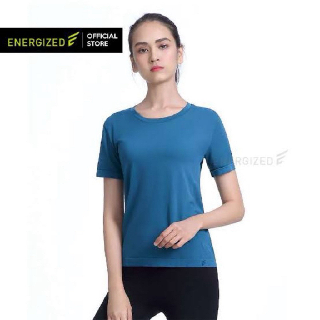 baju sport energized M olahraga gym wanita kaos