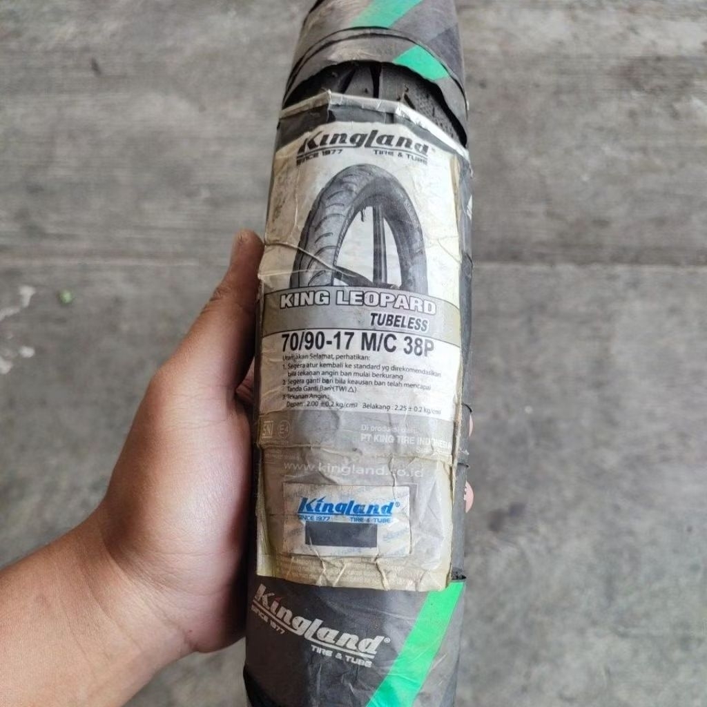 BAN KINGLAND KING LEOPARD TUBELESS 70/90-17 M/C 38P TERMURAH