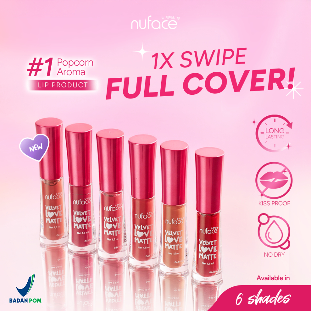 Nuface Lip Velvet Love Matte | Lipvelvet | Lip | Velvet cream | Lipstick nuface | Lip velvet matte |