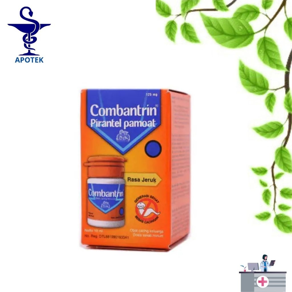 Combantrin Sirup 10 ml - Efektif Melumpuhkan Cacing, Aman untuk Anak dan Dewasa