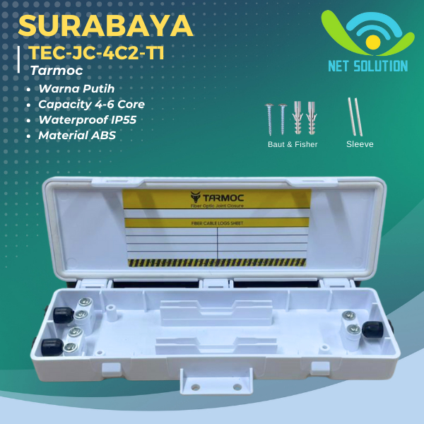 Tarmoc TECJC4C2T1 Mini Joint Closure 4/6 Core Putih 4/6 Core White