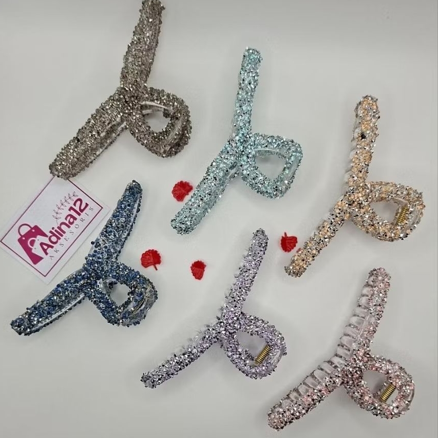 Jepit Rambut silang Gliter (Jedai Korea)