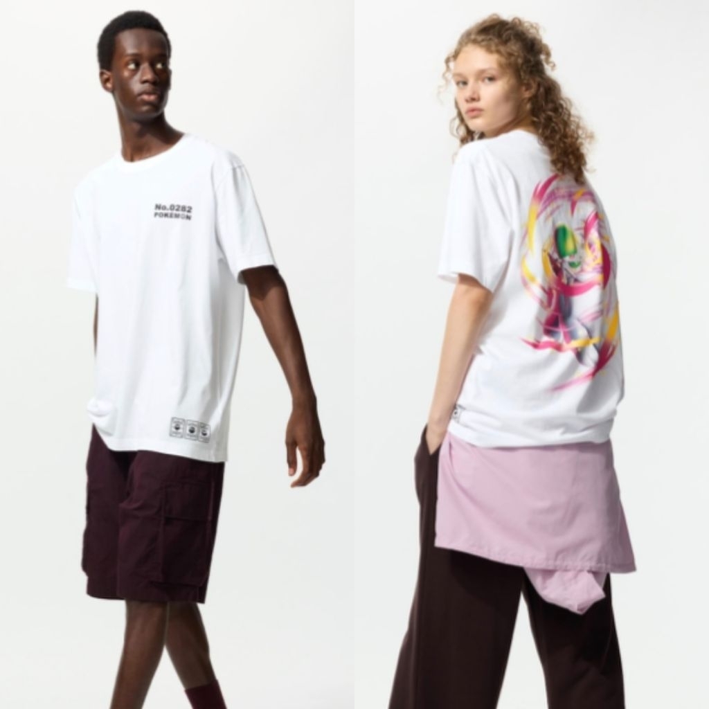 UNIQLO KAOS UT POKEMON 00 WHITE BARU ASLI ORIGINAL