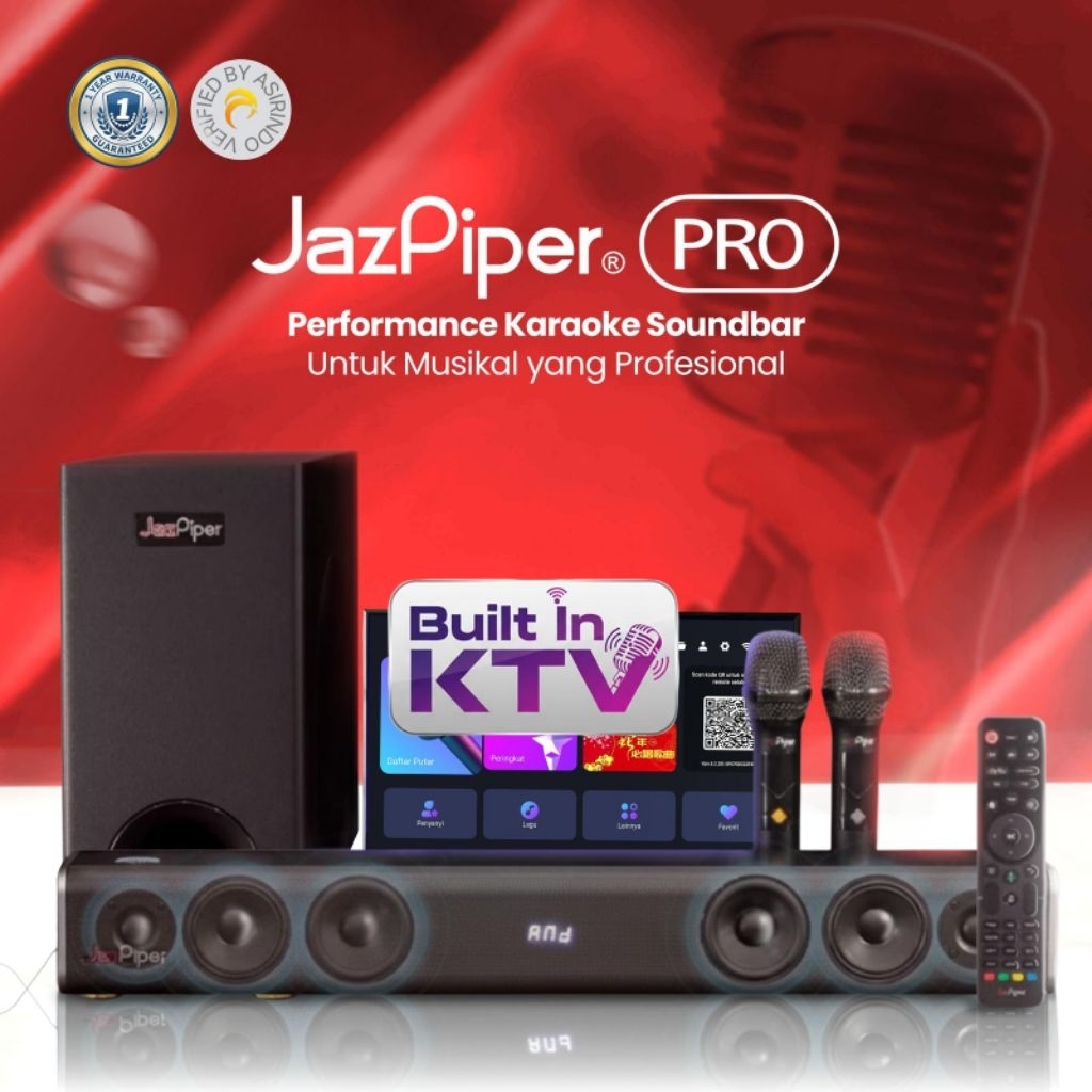 JazPiper PRO - Professional Karaoke Soundbar / Home Theatre Soundbars / Alat Karaoke Rumahan Praktis