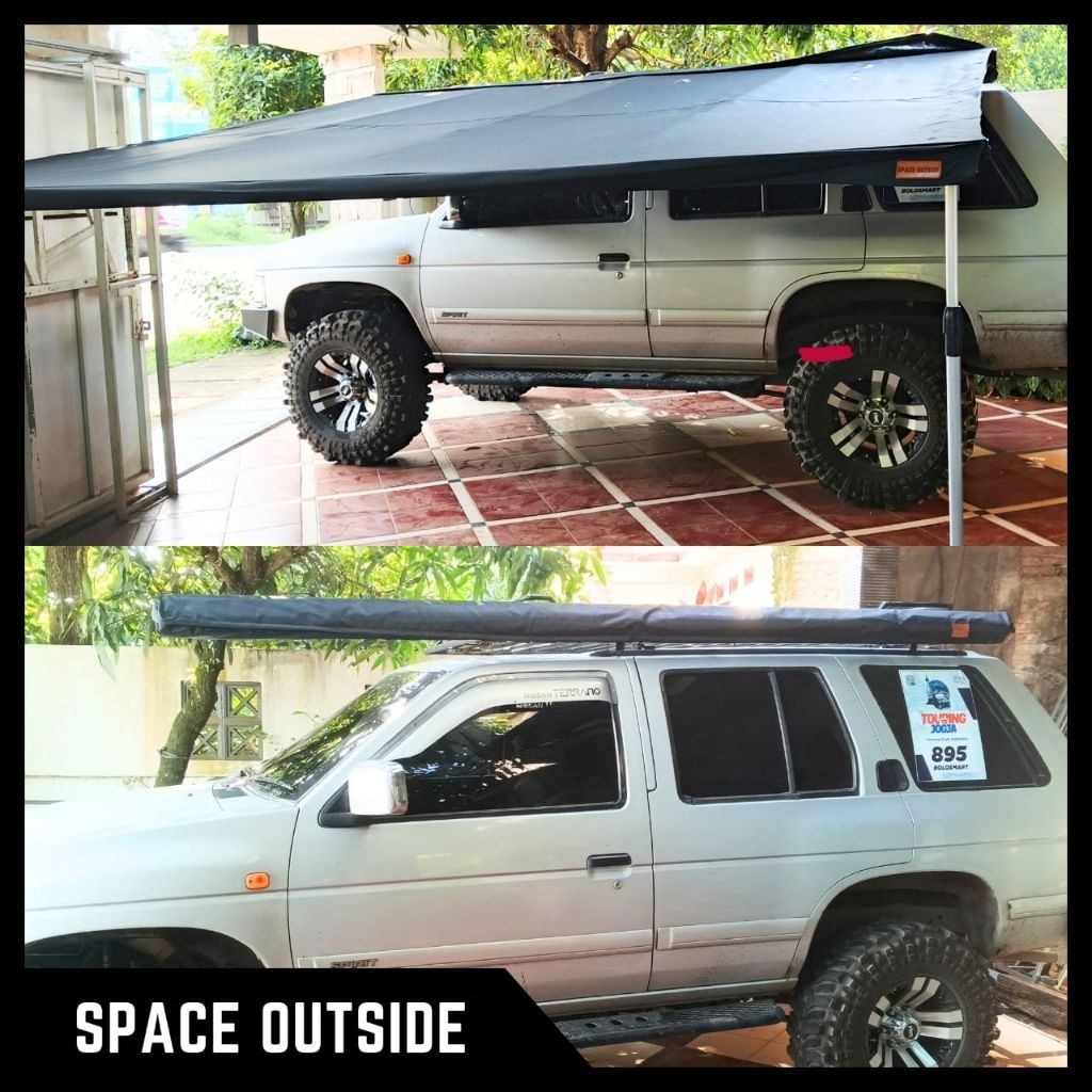 Car Side Awning 3x3 m Kanopi Tenda Samping Lipat Mobil Campervan