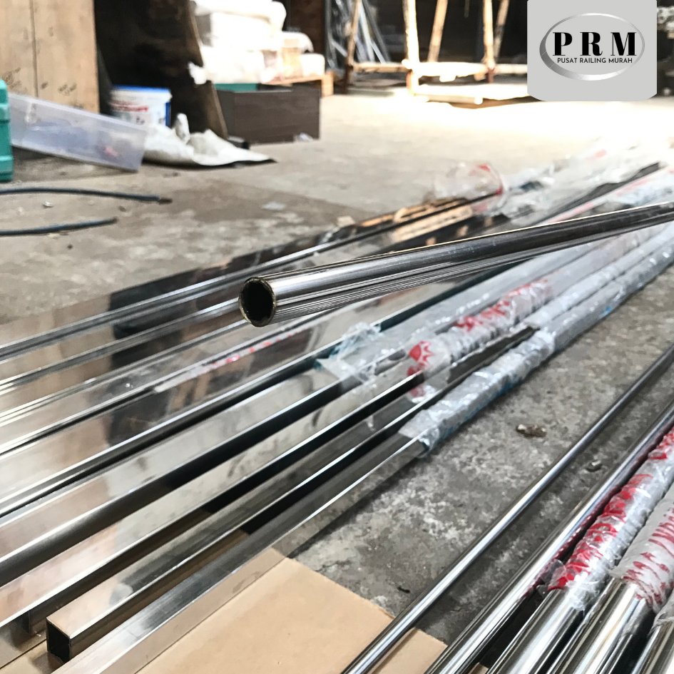 Pipa 5/8 inch Stainless Bulat Sus 201 304 Kilap