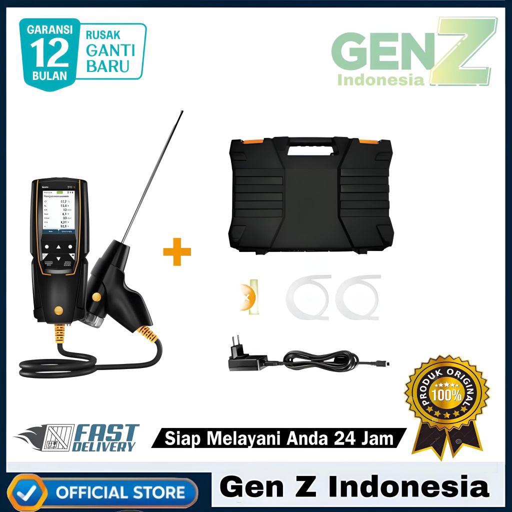 testo 310 II portable digital flue gas analyzer, O2, CO, CO2 flue gas analyzer testo 310