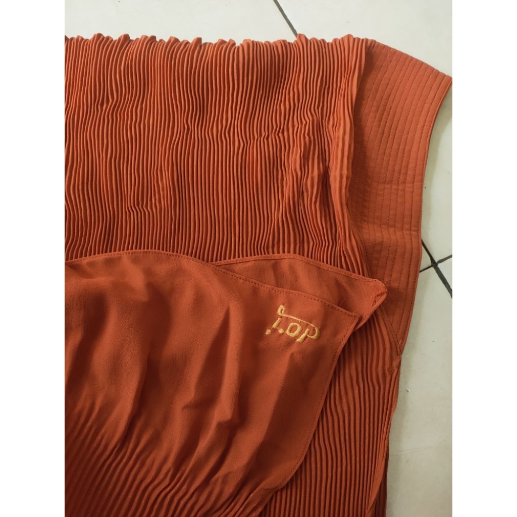 pasmina plisket dari doi pake pet tipis