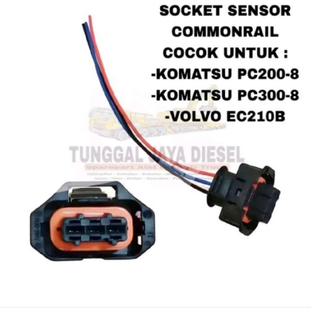 Socket Sensor Pressure Commonrail Komatsu PC300-8 PC300 8 PC 300-8