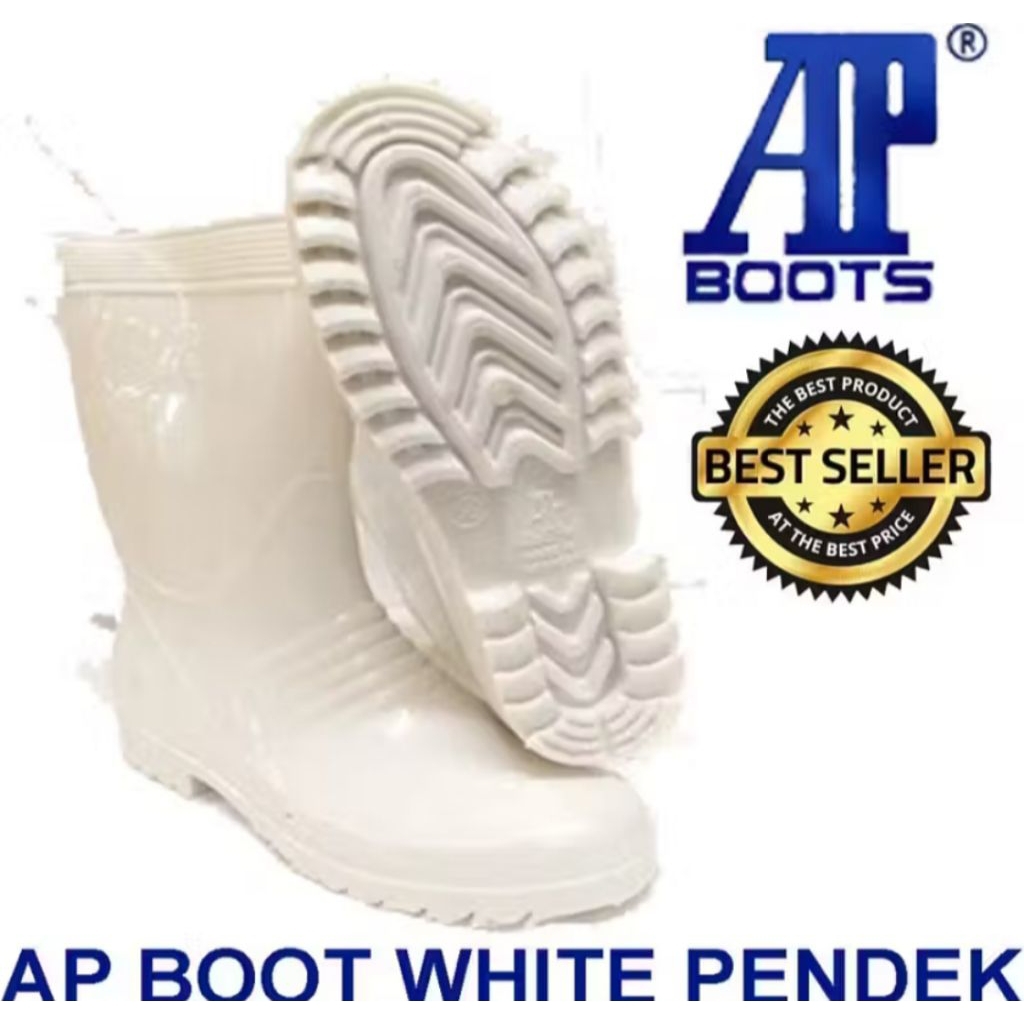 Sepatu boots Ap 1 Putih original 100% - Ap boots safety APD sepatu proyek