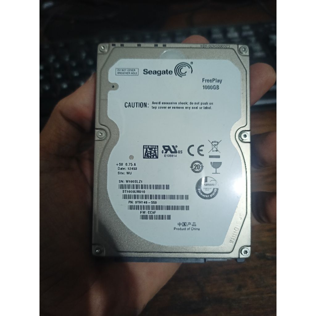 Hardisk Seagate 1tb rusak
