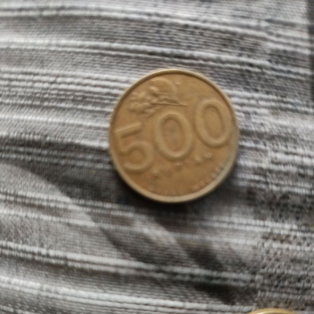 duit kuno 500 kuning
