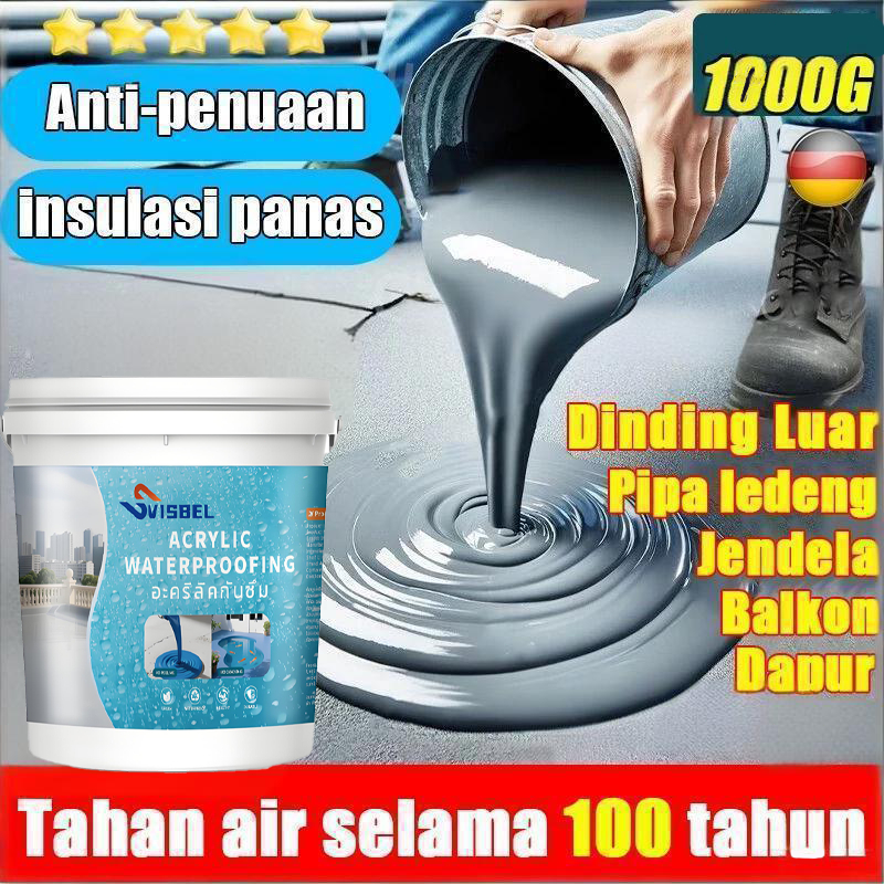 Lem anti bocor Lem anti air 1kg Poliuretan Cat pelapis anti bocor Untuk Atap Kamar mandi Kolam renan