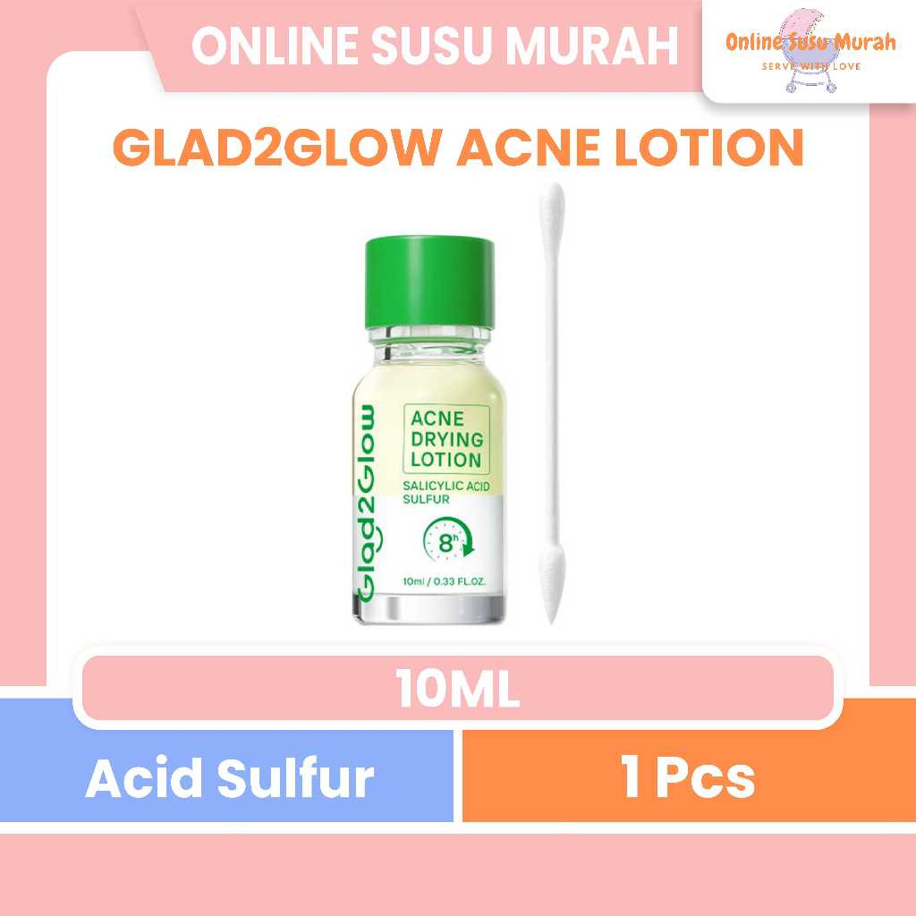 GLAD2GLOW G2G ACNE DRYING LOTION 10ML ACNE SPOT TREATMENT PRLA