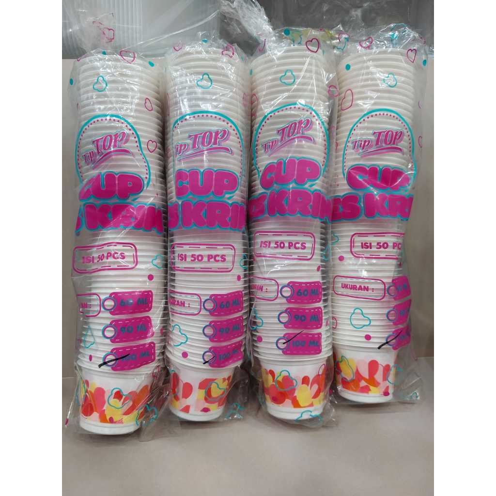 Cup Ice Cream motif plastik / gelas plastik ice cream motif