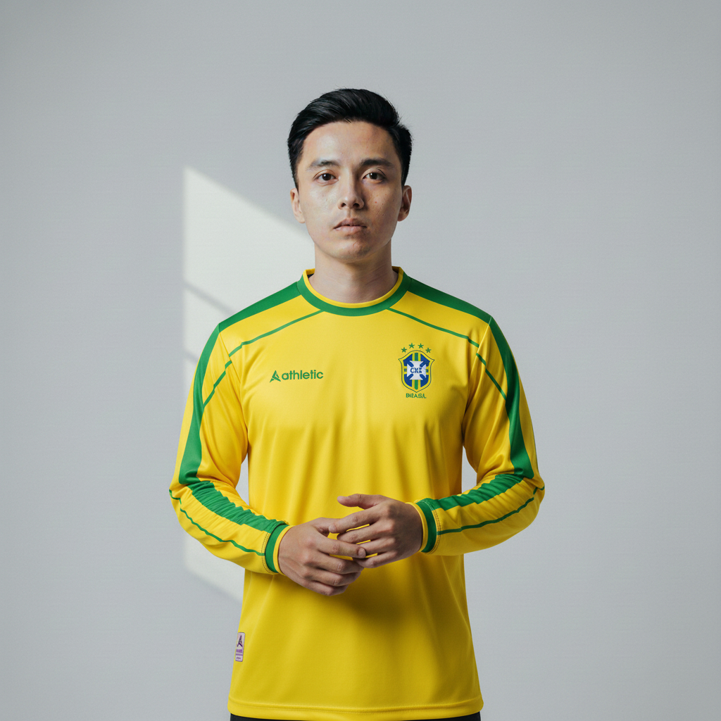 ATHLETIC SPORTWEAR - Jersey Bola Fantasy Brazil Home 1998-2000 Fullprinting Casual - Atasan