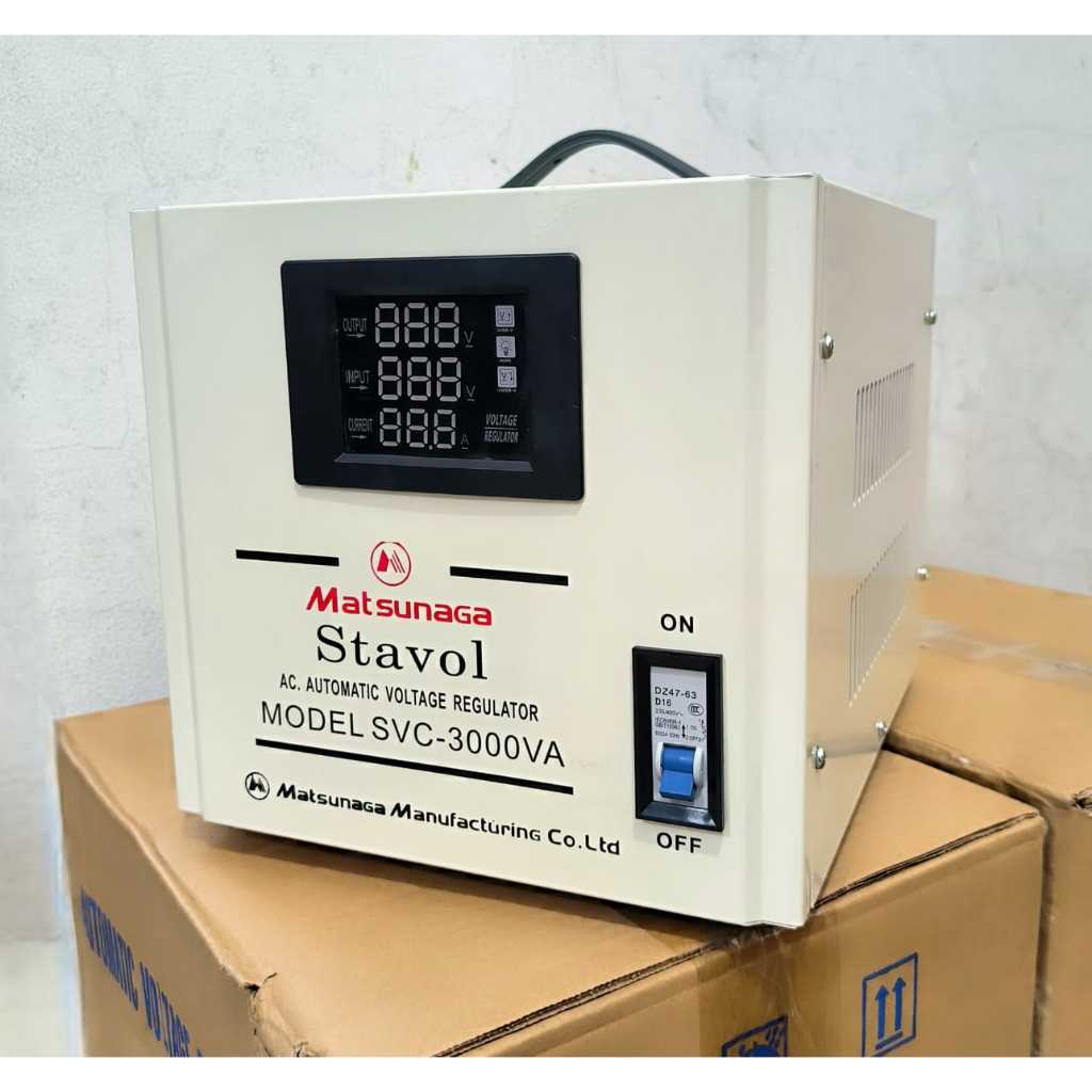 Stavolt SVC Digital 3000W MATSUNAGA Stavolt Stabilizer Listrik 3000VA