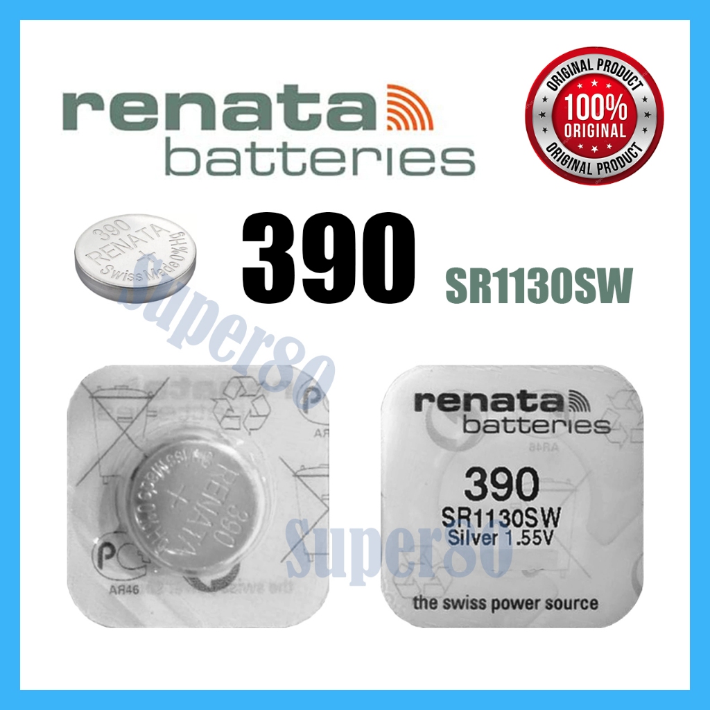 Baterai Renata Ori 390 SR1130SW Batre Jam Battery Asli SR 1130 SW SR1130