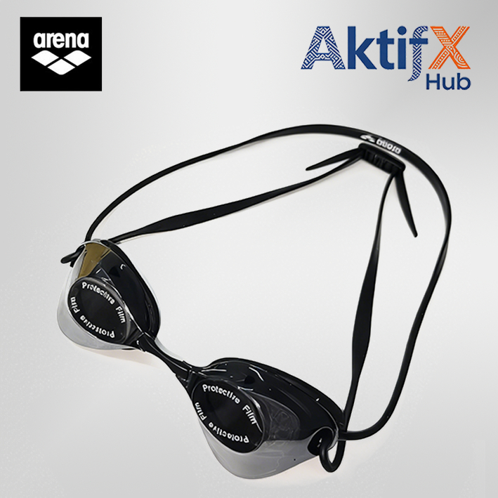 Arena Kacamata Renang Anti Fog Anti UV Unisex Warna Perak