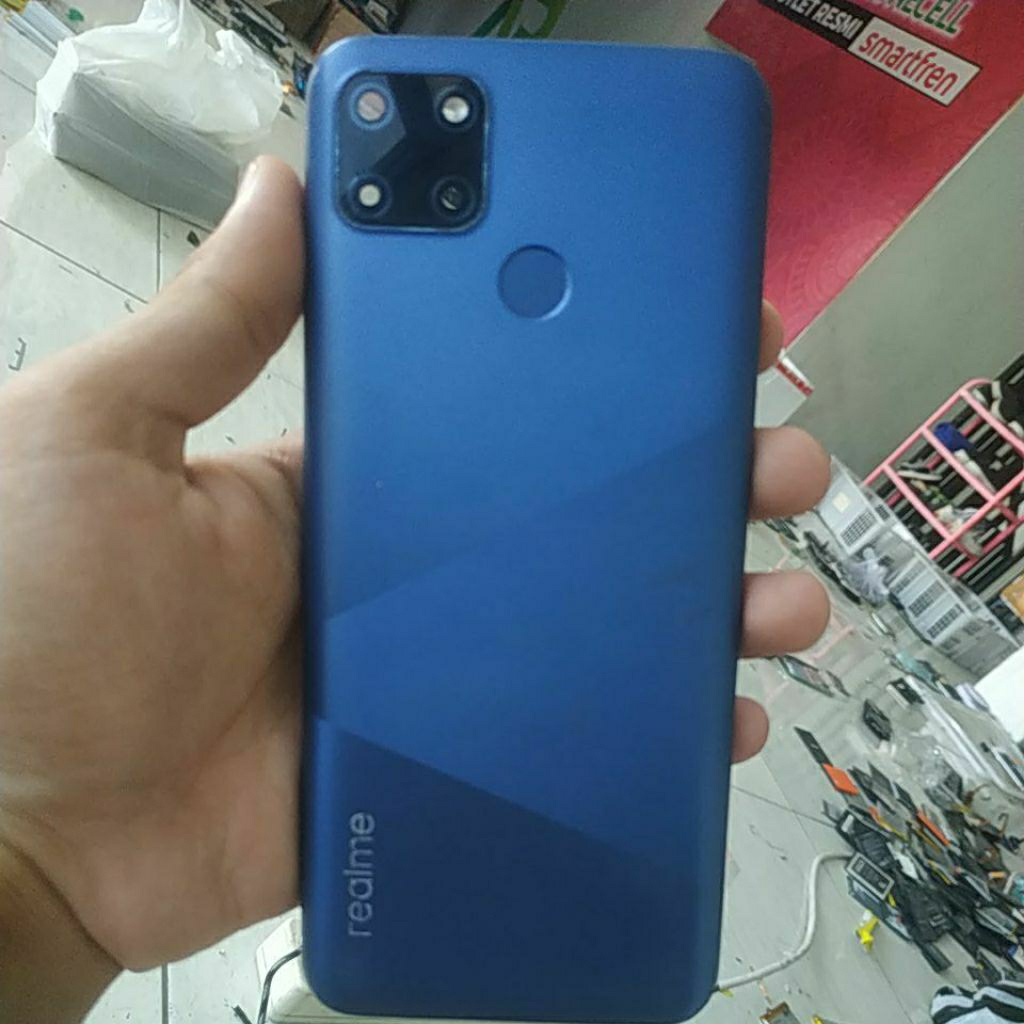 Backdoor set fingerprint bekas realme c12,tanpa tomb lecet pemakaian