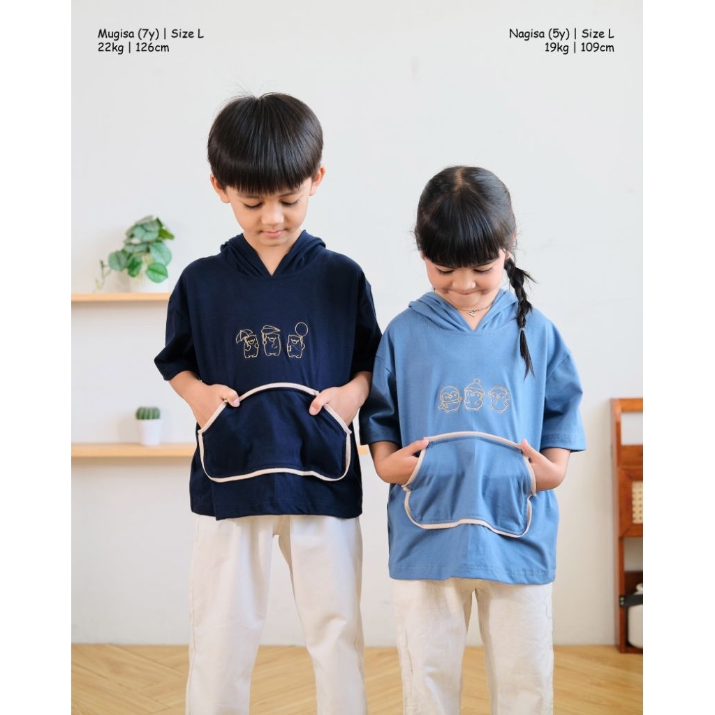 kaos hoodie anak laki laki perempuan / atasan anak over size / kaos anak unisex premium / baju anak 