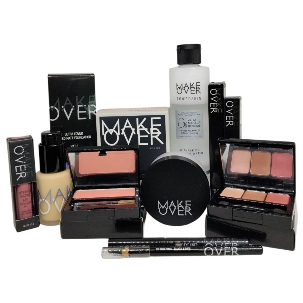 Make Over Palet Makeup Lengkap dengan Primer Velvet Mattifying dan Lipstik Matte untuk Tampilan Make