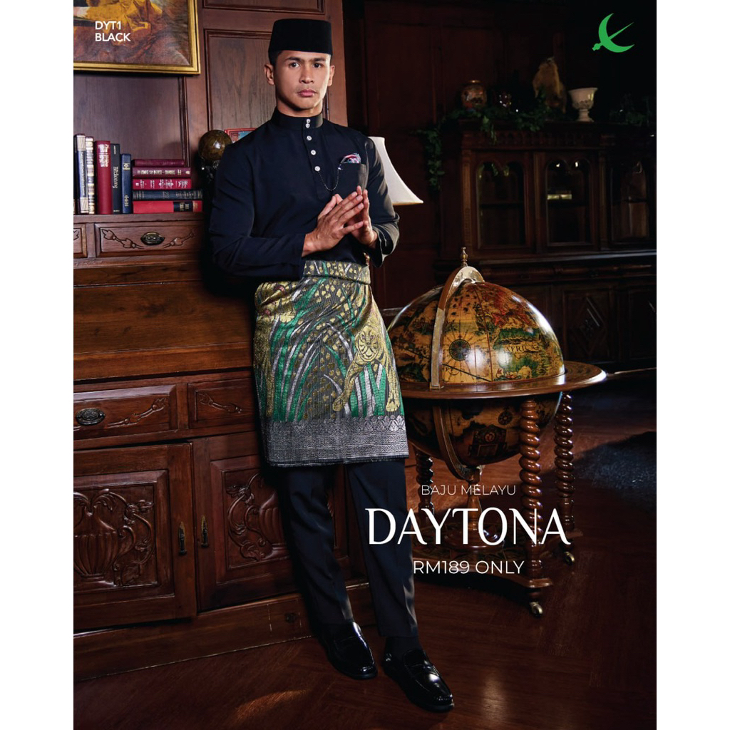 ELRAH Baju Melayu Premium DAYTONA | Set Raya 2026