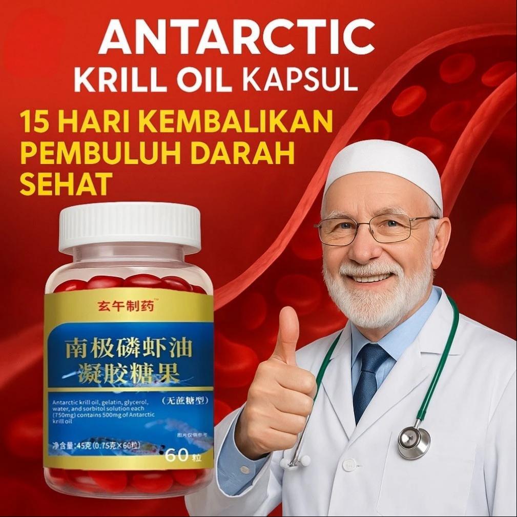 [100% ASLI] Permen Gel Minyak Krill Antartika/Antarctic Krill Oil/Natural Astaxanthin/Minyak Ikan Kr