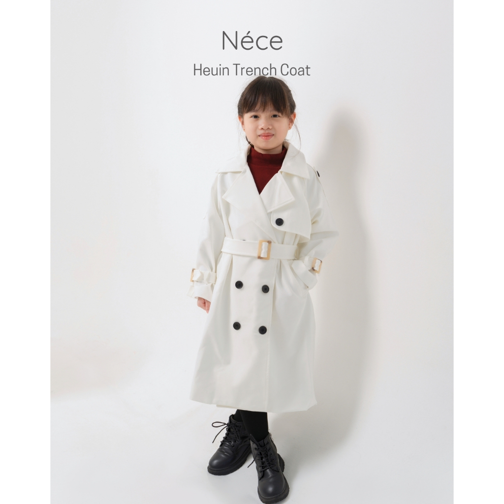 Nece Heuin Trench Coat - Trench Coat Anak Perempuan - Jaket Winter Autumn Spring Korea Anak Perempua