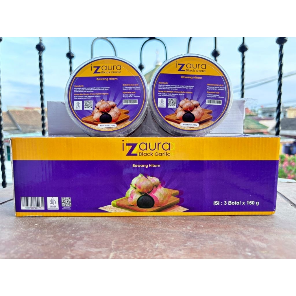 Black Garlic Izaura - 1 dus isi 3 pcs (3×150gram)- menyembuhkan segala penyakit