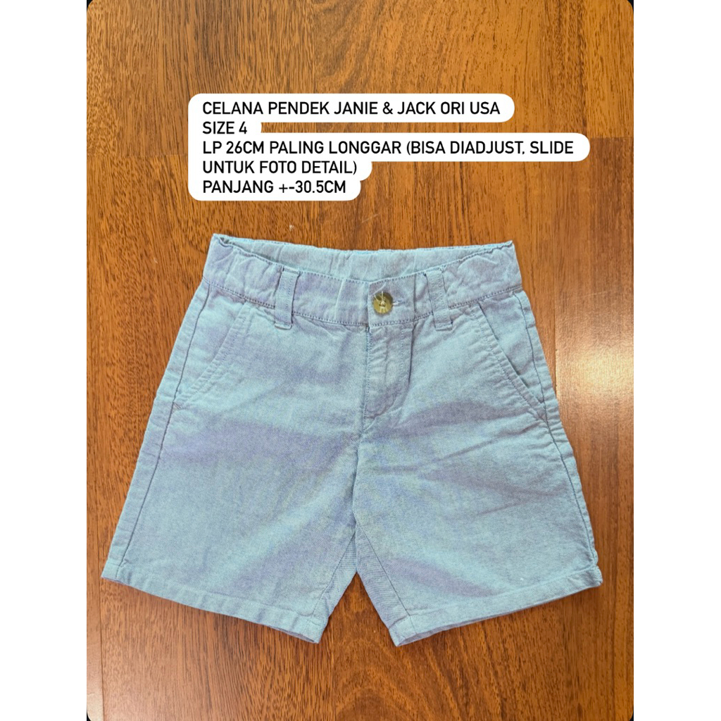 preloved celana pendek janie&jack janienjack 4 tahun original