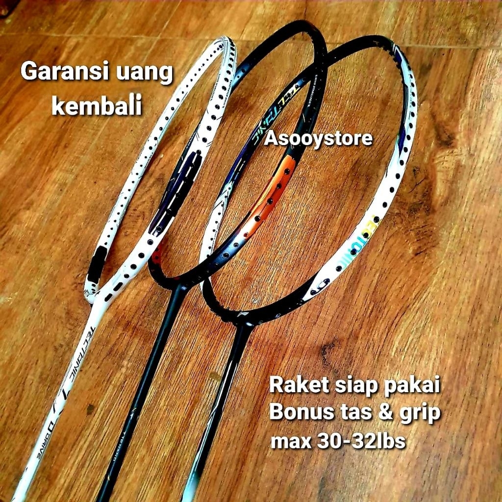 Raket Lining Tectonic 7 & 9 Max 32 lbs Super Premium - Bahan Ultra Carbon Flexible - Badminton
