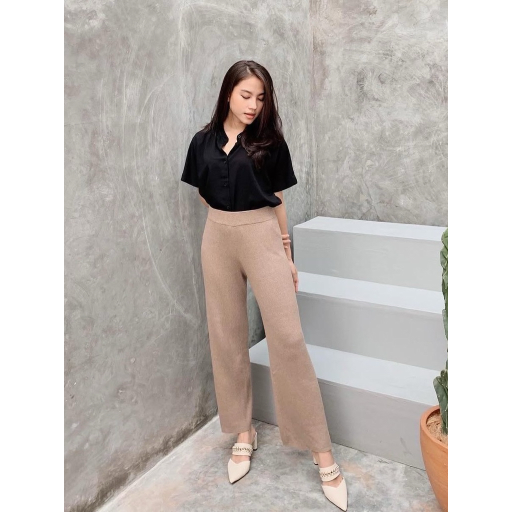 ELDIANI SIGNATURE | Knit Pants Import - Celana Rajut Import Wanita Kulot