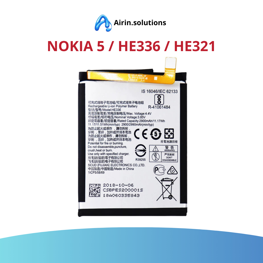 BATERAI NOKIA 5 / HE336 / HE321 ORIGINAL.