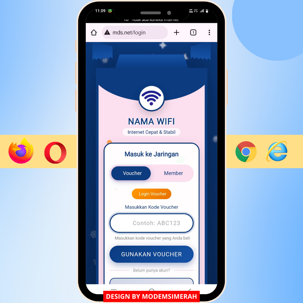 Login Page MikroTik Keren & Profesional Download Template Hotspot Usaha WiFi | JAN0301BGH
