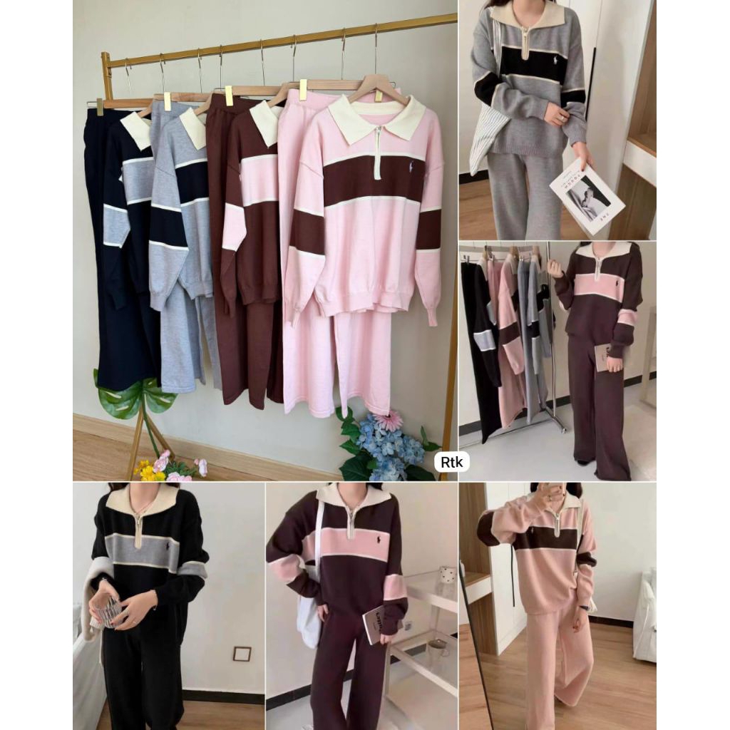 NewArrival#A04.356K-3 RTK ONE SET RAJUT IMPORT Set Wanita Terbaru Kekinian Bangkok Import Premium - 