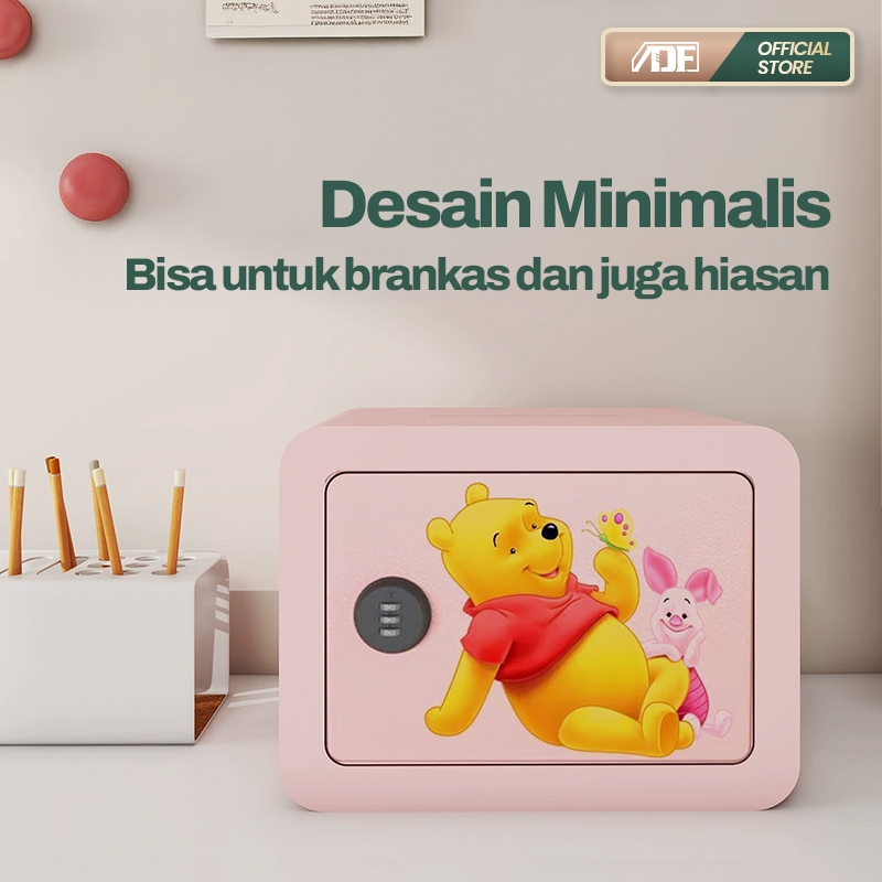 Brankas Mini Koin Brangkas Digital Brankas Celengan Tempat Penyimpanan Uang Besi Full Motif Tbk