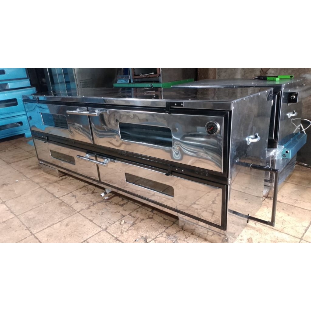 OVEN GAS UKURAN 200×50×70 BAHAN STAINLESS KUALITAS D JAMIN BAGUS..