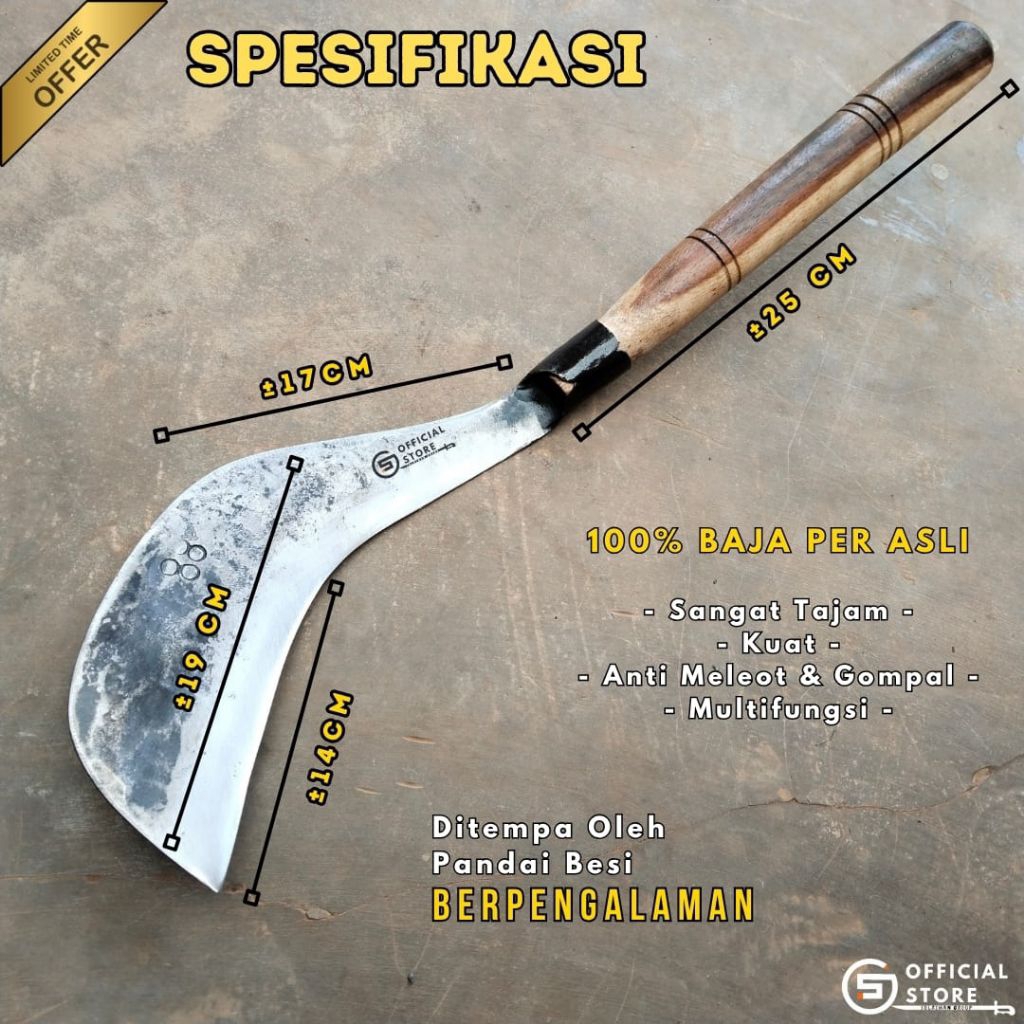 parang perkakas rumput siap pakai