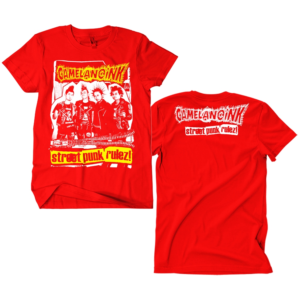 Kaos Band Punk Gamelanoink - Street Punk Rulez merah
