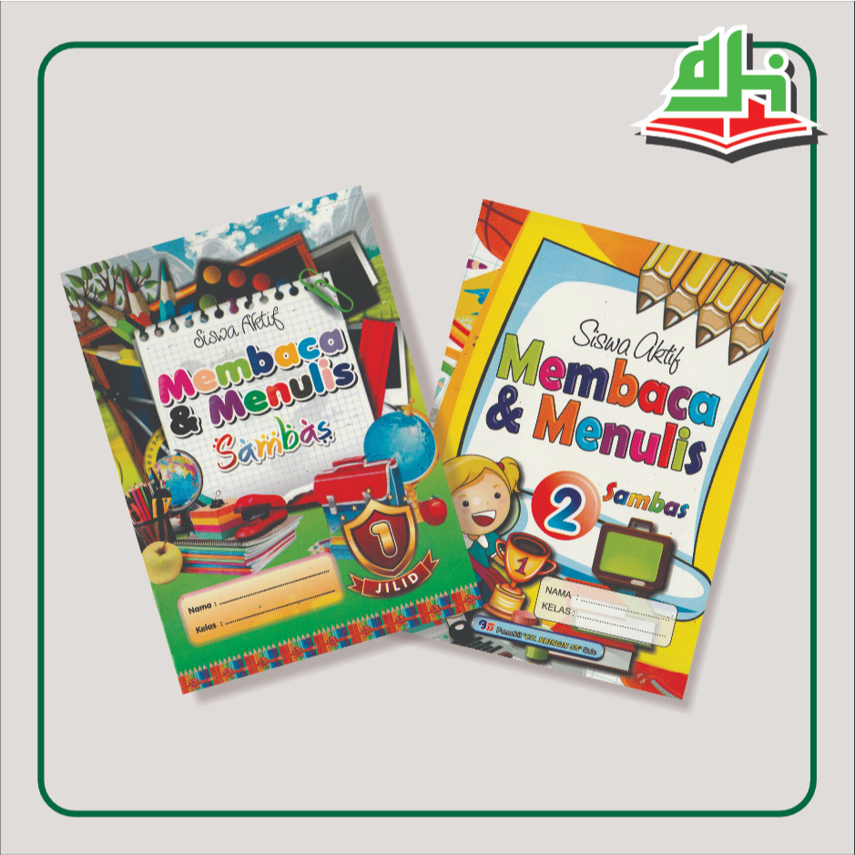 Buku Paket Lengkap Jilid 1 - 2 , Siswa Aktif Membaca menulis (SAMBAS), Penerbit B55, Kertas CD Buram
